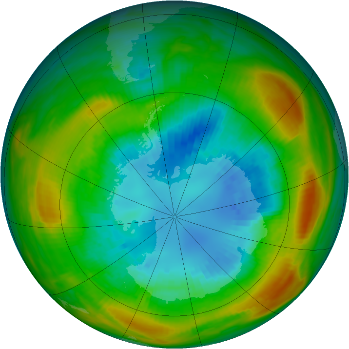 Antarctic ozone map for 01 September 1980